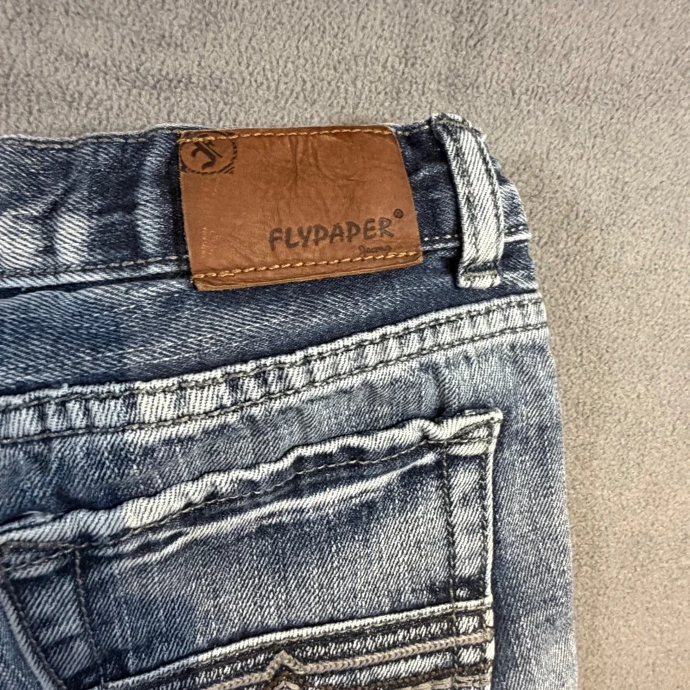 Flypaper Boys Bootcut Jeans Light Wash Denim Size 7X Faded Whiskered Classic